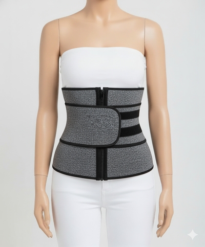 Women’s neoprene waist trainer sweat belt for slimming and body shaping with adjustable heat and compression