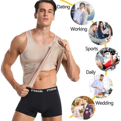 Men Waist Trainer Shaper Vest – Posture & Tummy Control