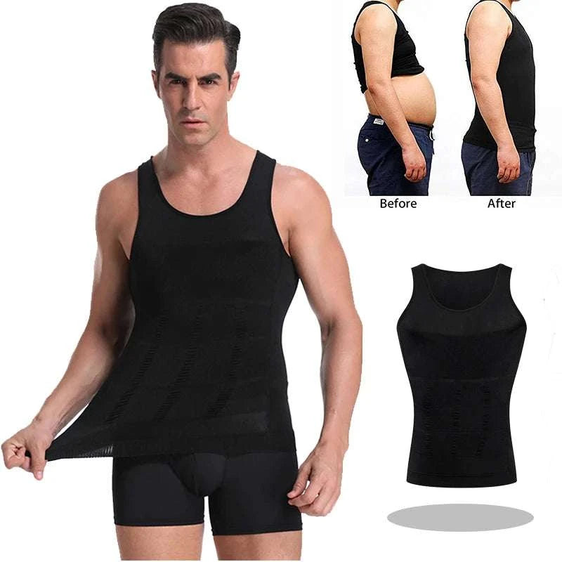 Men Waist Trainer Shaper Vest – Posture & Tummy Control