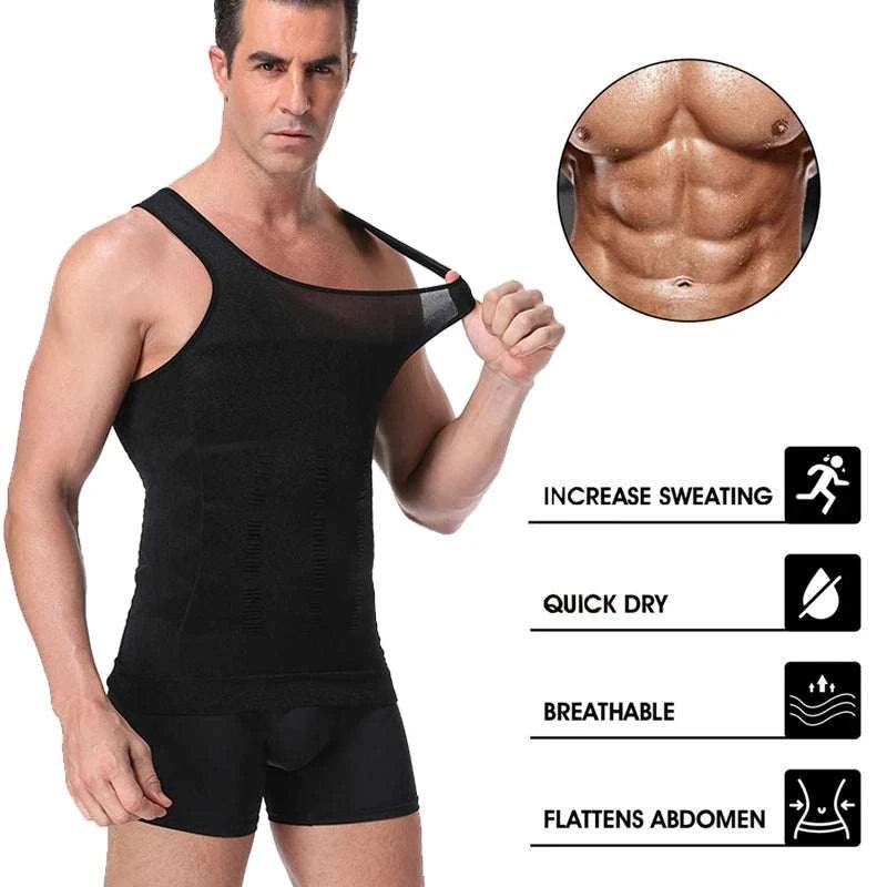 Men Waist Trainer Shaper Vest – Posture & Tummy Control