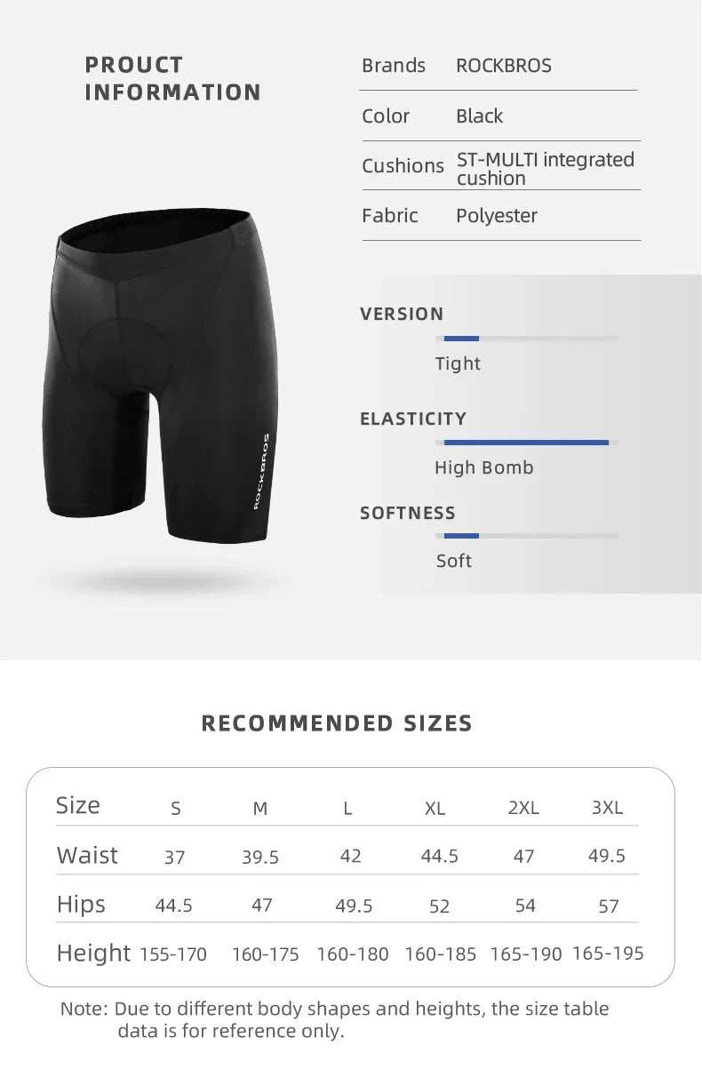 ROCKBROS Cycling Shorts – Breathable Padded Bike Underwear