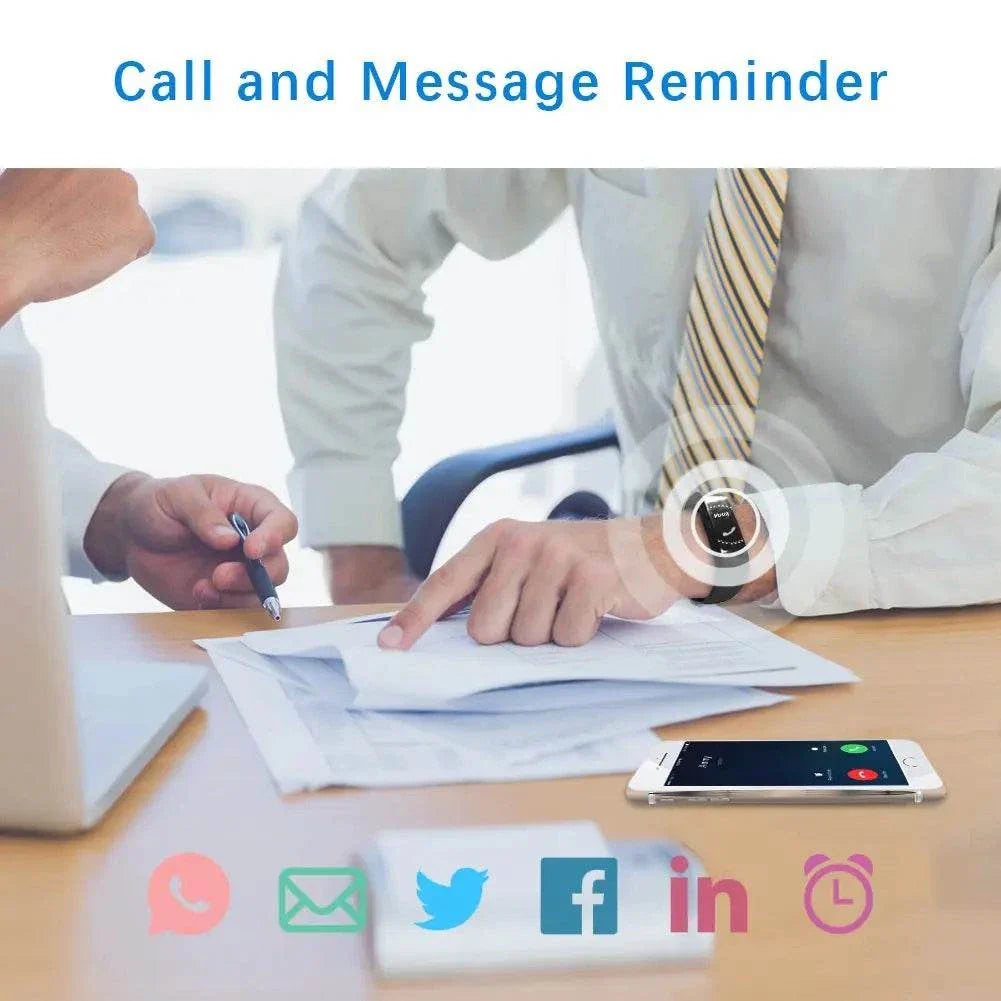 Smart sports bracelet with call and message reminder for fitness tracking