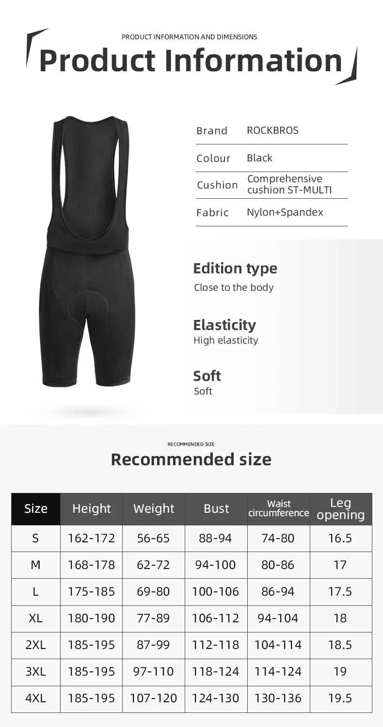 ROCKBROS Cycling Shorts – Breathable Padded Bike Underwear