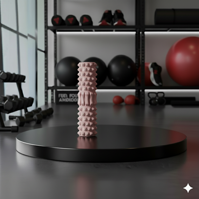 High-density foam muscle massage roller for deep-tissue recovery and flexibility enhancement in gym setting