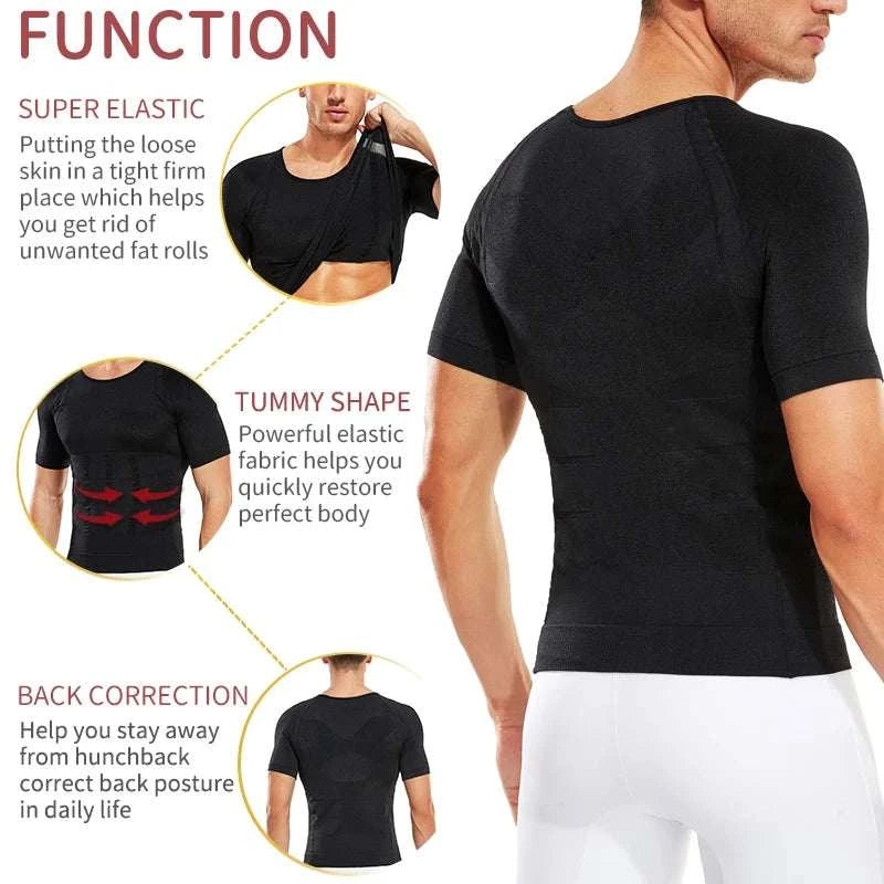 Men's Compression Shaper Shirt – Slimming Tummy Control Top