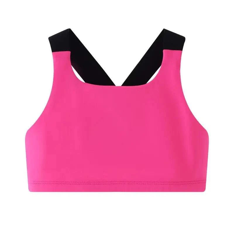 Girls High Support Sports Vest – Running & Yoga Top (5-13 Years)