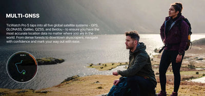 TicWatch Pro 5 Smartwatch – Wear OS, Long Battery, Waterproof