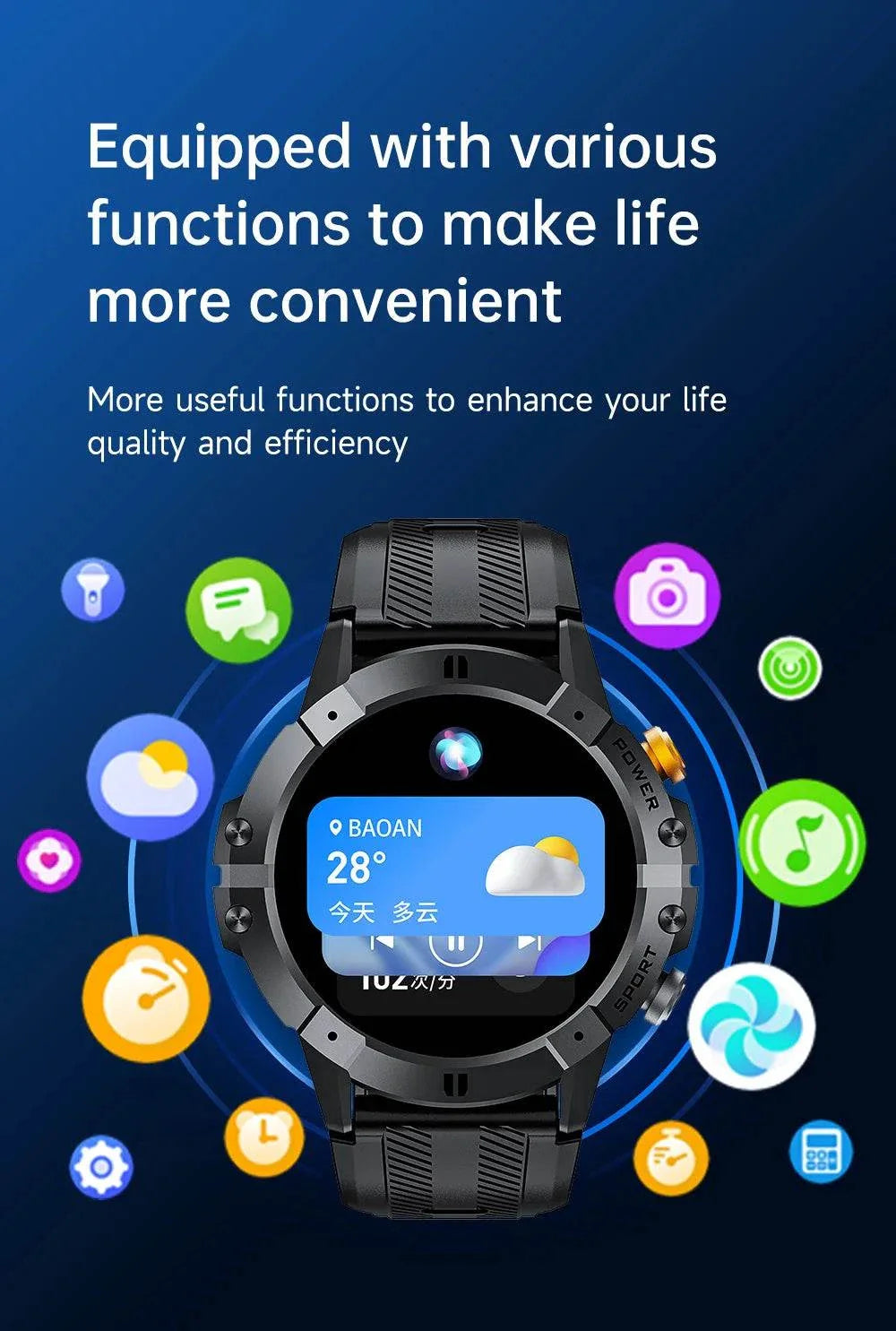 CUBOT C29 Smartwatch – 120 Sports Modes & Health Tracking
