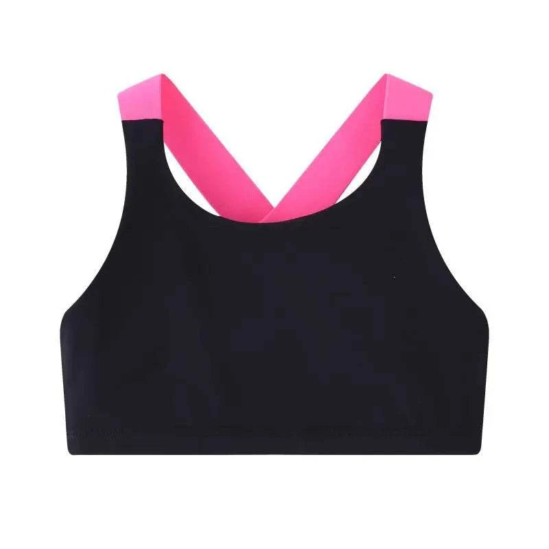 Girls High Support Sports Vest – Running & Yoga Top (5-13 Years)