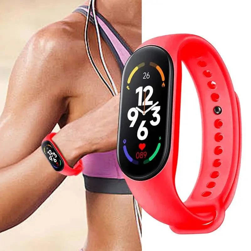 M7 Fitness Tracker Smartwatch – Heart Rate & Sleep Monitor