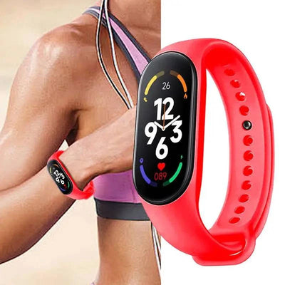 M7 Fitness Tracker Smartwatch – Heart Rate & Sleep Monitor