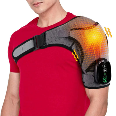 Heated Shoulder Support Brace – Vibration & Pain Relief
