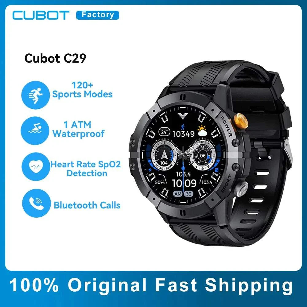 CUBOT C29 Smartwatch – 120 Sports Modes & Health Tracking