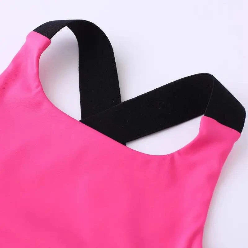 Girls High Support Sports Vest – Running & Yoga Top (5-13 Years)
