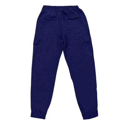 Men's navy blue waterproof hiking pants with pockets, breathable and quick-dry for camping summer hiking.