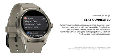 TicWatch Pro 5 Smartwatch – Wear OS, Long Battery, Waterproof