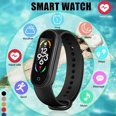 M7 Fitness Tracker Smartwatch – Heart Rate & Sleep Monitor