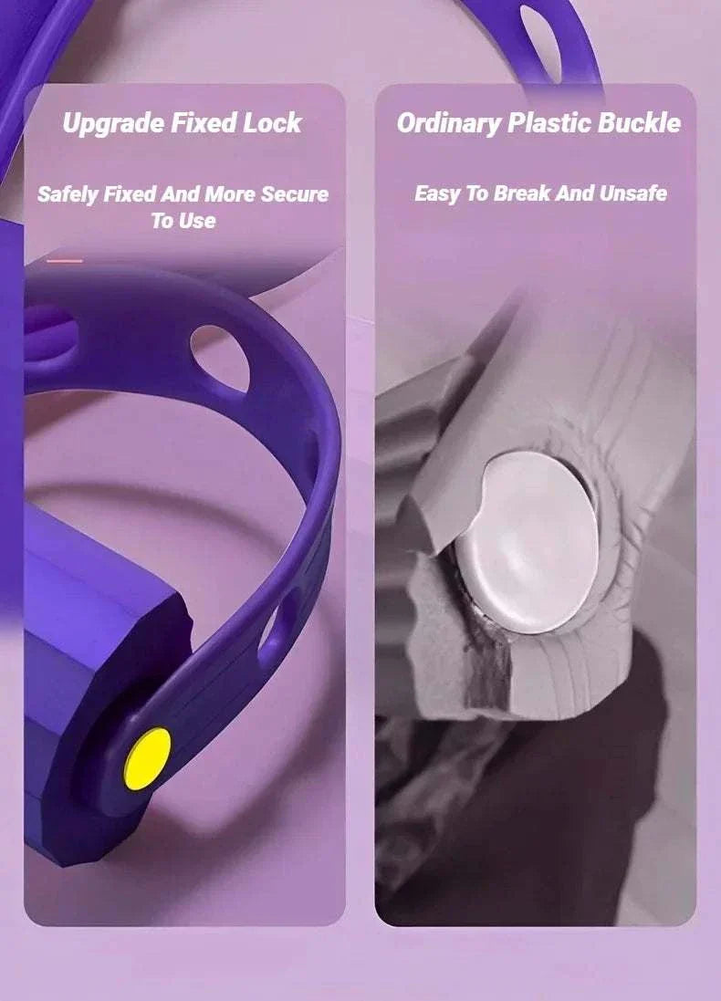 Four-tube pedal tensioner with upgraded fixed lock for secure and safe use compared to ordinary plastic buckle.