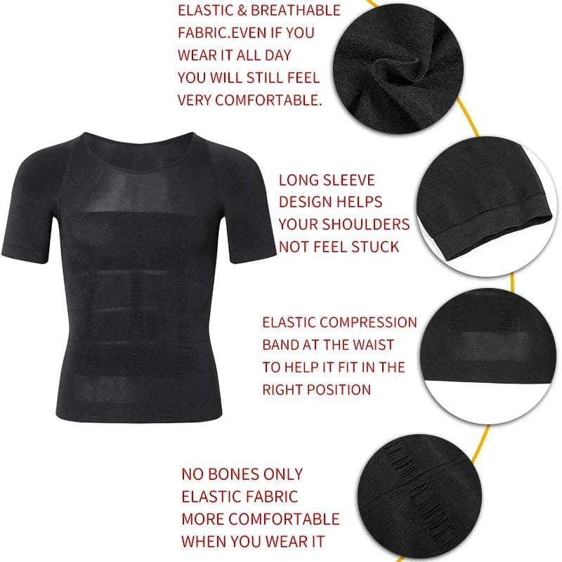 Men's Compression Shaper Shirt – Slimming Tummy Control Top