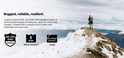 TicWatch Pro 5 Smartwatch – Wear OS, Long Battery, Waterproof