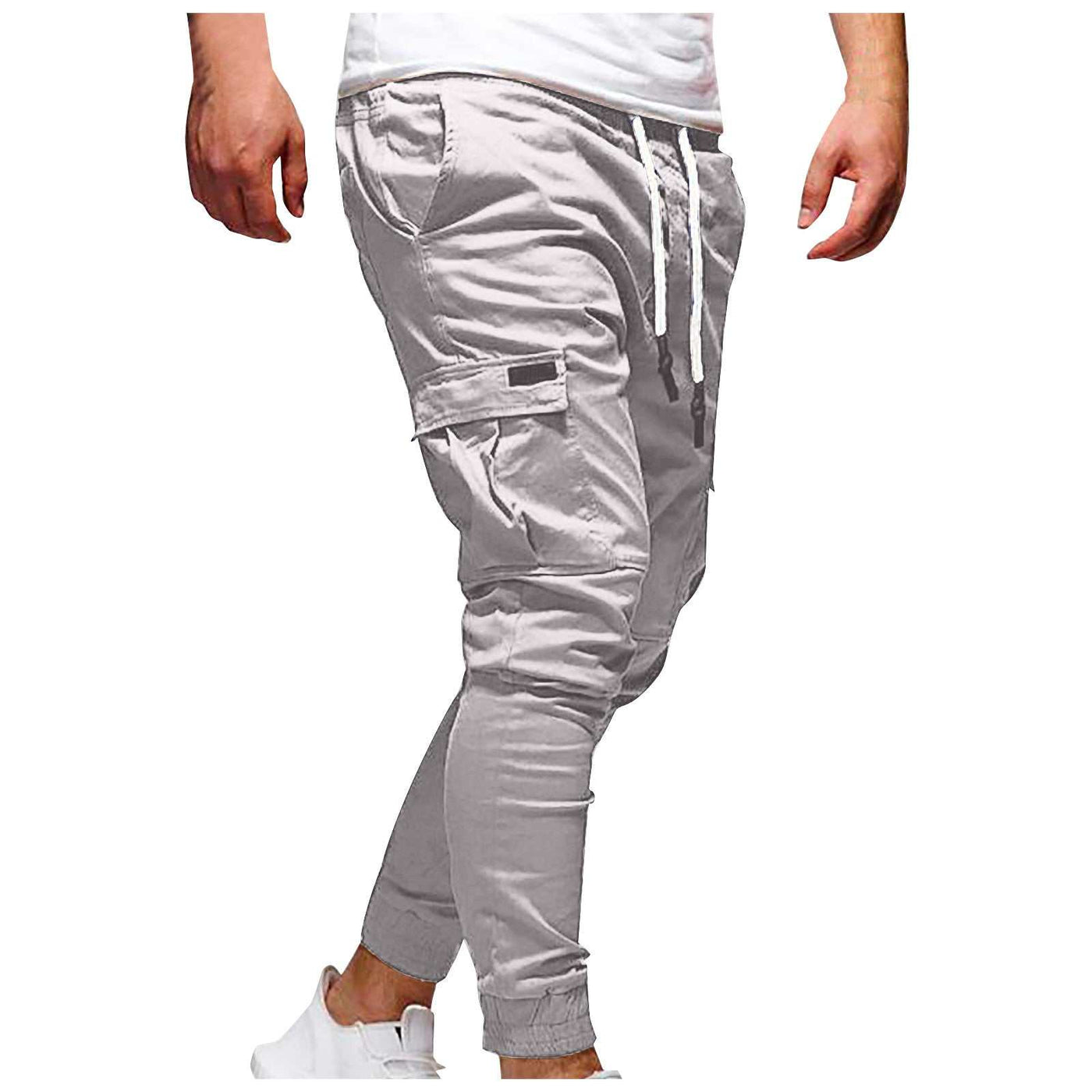 Men’s outdoor waterproof hiking pants with breathable, quick-dry fabric, drawstring waist, cargo pockets, and loose fit for camping, summer hiking, and casual wear.