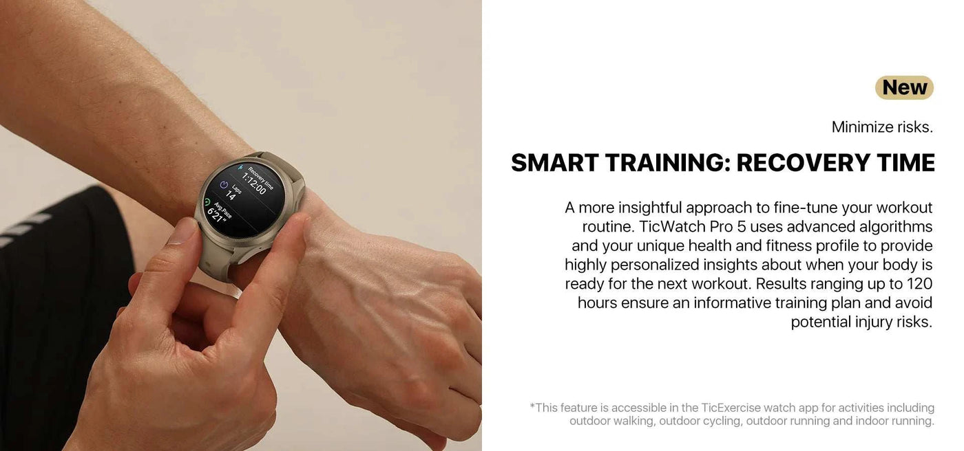 TicWatch Pro 5 Smartwatch – Wear OS, Long Battery, Waterproof
