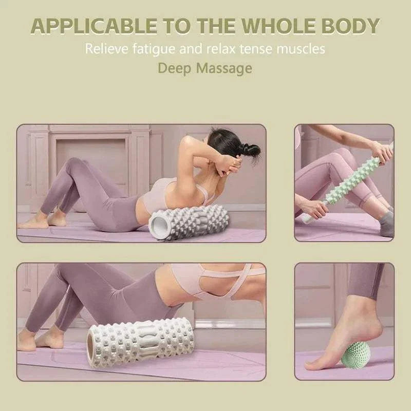 Foam muscle massage rollers for full body deep tissue massage and muscle relaxation
