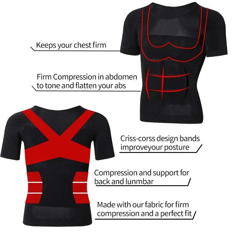 Men's Compression Shaper Shirt – Slimming Tummy Control Top