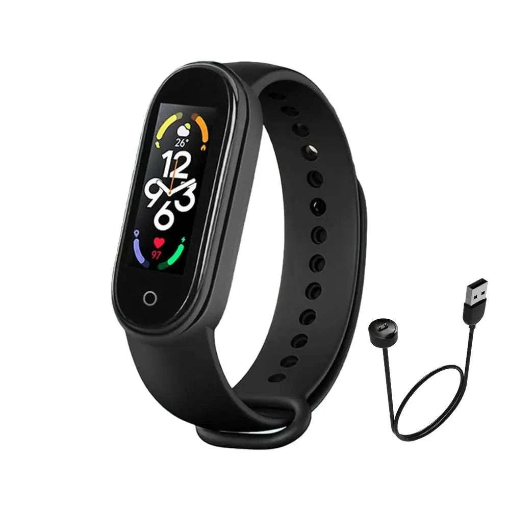 M7 Fitness Tracker Smartwatch – Heart Rate & Sleep Monitor